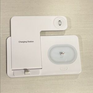 White Apple Charging Station